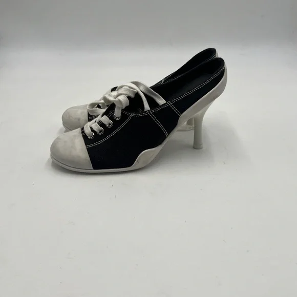 Jeffrey Campbell Black and White Sneaker-Inspired Heels - Picture 3 of 9